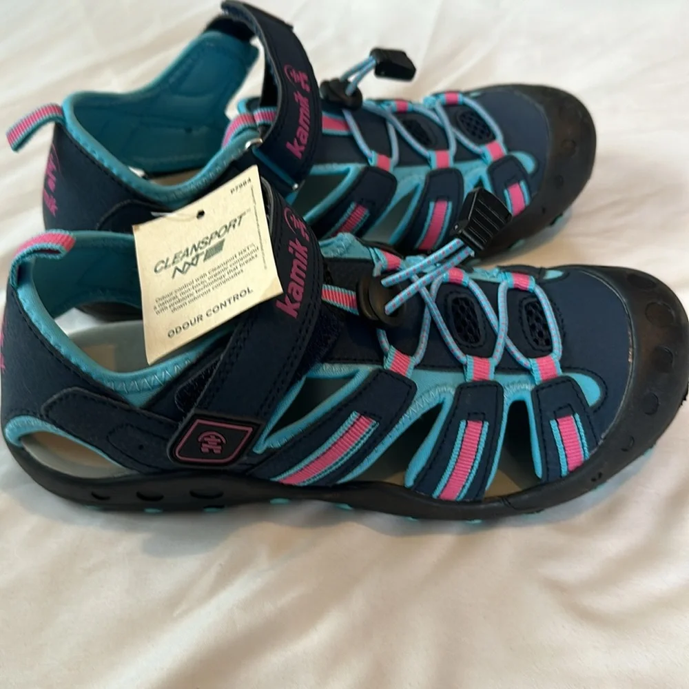 Kamik Kids' Blue and Pink Outdoor Sandals